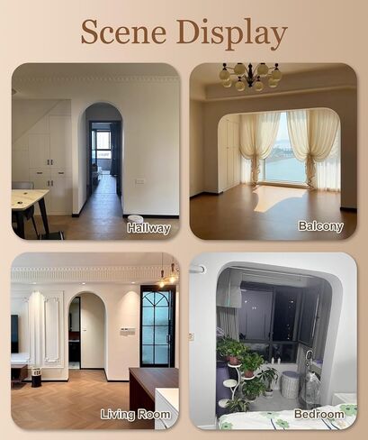 DIY Foam Archway Kit - 2 Pack, Lightweight Half Circle Door Frame Molding, Rounded Arch Trim for Indoor Hallways (18x27x27cm, 7.1x10.6x10.6) - Perfect Home Decor! in Kuwait