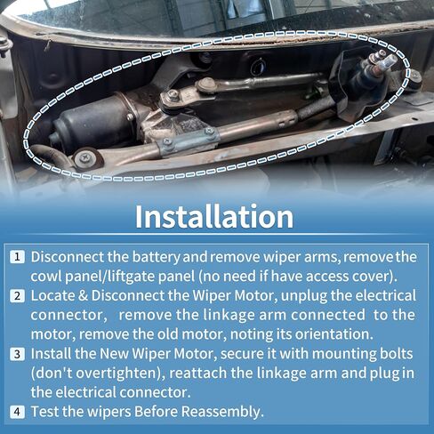 Front Windshield Wiper Motor for Chevrolet Trax 2014-2020 L4 1.4L for Buick Encore 2013-2022 Front Windscreen Wiper Motor 95915118/401120/851120 4 Pin Wiper Motor Assembly in Kuwait