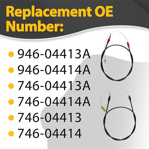 Forward 946-04413A & Reverse 946-04414A Control Cable Combo Kit Compatible with Craftsman, Troy-Bilt Pony Bronco Colt Pro-Line Tiller & Tractors Replaces 746-04413 746-04414 in Kuwait