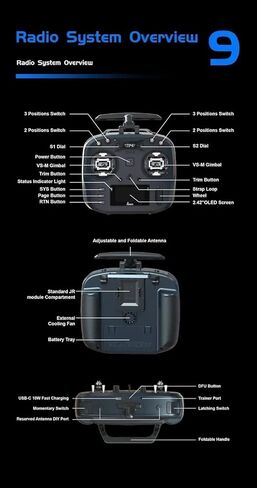 Jumper T14 2.4GHz ELRS Radio Controller with CNC Hall Gimbals, OLED Screen, EdgeTX Transmitter in Kuwait
