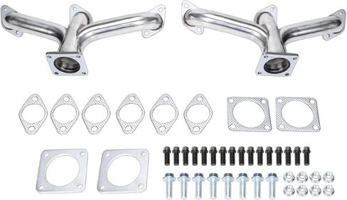 1932-1953 Ford Flathead V8 Hot Rod Exhaust Headers Stainless Steel Fits 136 221 239 255 337 Engines Classic Ford Pickup Car Header Set Includes Gaskets & Hardware Direct Bolt On Replacement Manifold in Kuwait