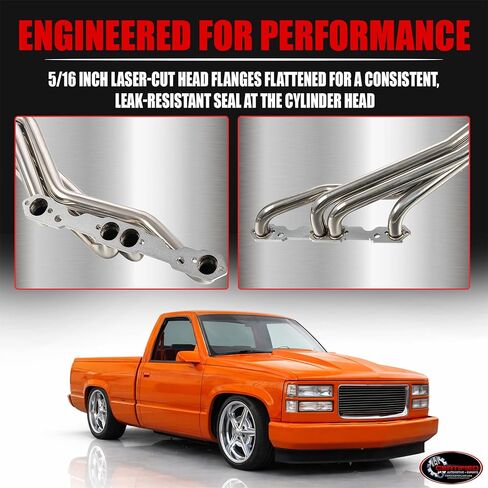 رؤوس عادم أنبوب طويل لـ 1988-1998 OBS Chevy GMC C1500 C2500 K1500 K2500 304 الفولاذ المقاوم للصدأ 2WD 4WD 4X4 5.0L 5.7L 305 350 سيلفرادو سييرا 1-5/8 بوصة الانتخابات التمهيدية 2-1/2 بوصة جامعي in Kuwait