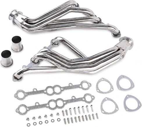 رؤوس أنبوبية طويلة لـ 1966-1987 Chevy GMC C10 C20 C30 K10 K20 K30 Blazer Suburban، كتلة صغيرة Chevy SBC V8 283 305 327 350 400 مجموعة رؤوس عادم من الفولاذ المقاوم للصدأ in Kuwait