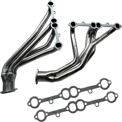 رؤوس أنبوبية طويلة لـ 1966-1987 Chevy GMC C10 C20 C30 K10 K20 K30 Blazer Suburban، كتلة صغيرة Chevy SBC V8 283 305 327 350 400 مجموعة رؤوس عادم من الفولاذ المقاوم للصدأ in Kuwait