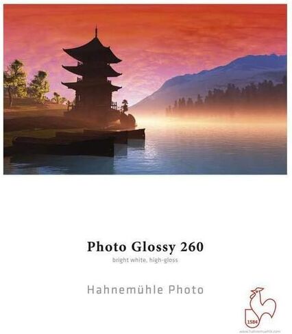 Hahnemuhle Photo Glossy 260 High Gloss Inkjet Paper, 10.4 mil, 260gsm, Bright White, 17x22", 25 Sheets in Saudi Arabia