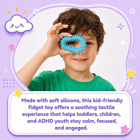 Mr. Pen- Spiky Sensory Ring Bracelets, 3 Pack, Rubber Sensory Bracelets, Stretchy Fidget Toys for Kids and Adults, Individuals with ADHD, Attention Disorder and Anxiety in Kuwait