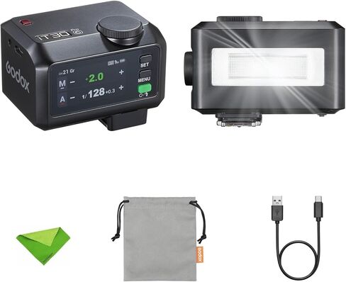 فلاش Godox iT30Pro C iT30Pro-C TTL لكاميرا Canon، وقت إعادة التدوير GN15 1.5s، فلاش طاقة كامل 560، 1/8000 HSS، 2.4G لاسلكي، بطارية ليثيوم مدمجة، 2.8 بوصة شاشة لمس كاملة الألوان (فضي) in Saudi Arabia