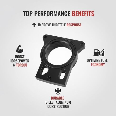 Throttle Body Spacer Fit for 2001-2006 Escalade / 2002-2006 Avalanche / 1999-2007 Silverado / 2003-2004 SSR / 2000-2006 Suburban / 2000-2006 Tahoe / 1999-2007 Sierra / 2000-2006 Yukon in Kuwait