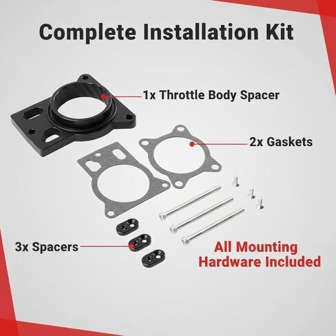 Throttle Body Spacer Fit for 2001-2006 Escalade / 2002-2006 Avalanche / 1999-2007 Silverado / 2003-2004 SSR / 2000-2006 Suburban / 2000-2006 Tahoe / 1999-2007 Sierra / 2000-2006 Yukon in Kuwait