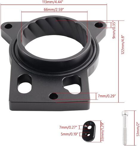 Throttle Body Spacer Fit for 2001-2006 Escalade / 2002-2006 Avalanche / 1999-2007 Silverado / 2003-2004 SSR / 2000-2006 Suburban / 2000-2006 Tahoe / 1999-2007 Sierra / 2000-2006 Yukon in Kuwait