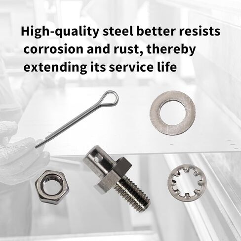 Stainless steel Throttle Cable Adapter Stud Kit #8009 Compatible with 1977-later Chevrolet,10-32 x 3/8 Thread (Includes Stud, Nut, Washers, Split Pins and Wrench) in Kuwait