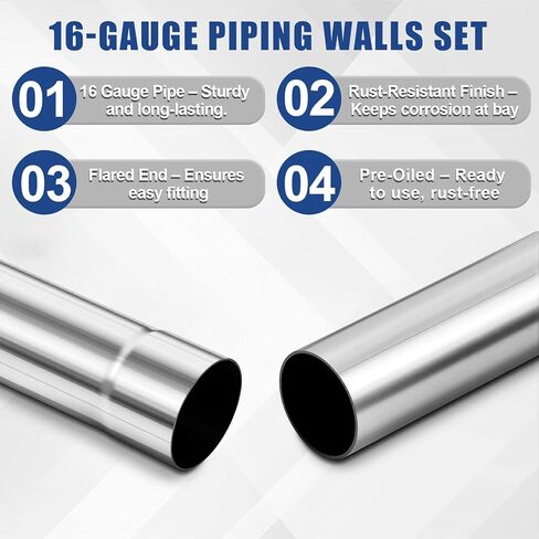 مجموعة نظام العادم Lounsweer 16 قطعة مقاس 2.5 بوصة متضمنة 8 قطع 2.5 بوصة من الفولاذ الطري 16ga Mandrel Bend Tubing Pipe، 4 عبوات 10 قضبان شماعات عادم شديدة التحمل و4 قطع 2.5 بوصة مشبك شريط عادم in Kuwait