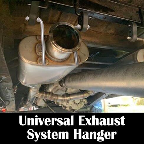 4 Pieces Exhaust Hanger Rods Stainless Steel 90° bend 7.5 inch Long with Rubber Insulators (4x 2-Hole & 4x 4-Hole), Universal Weld-On Muffler Mount for Car Truck SUV Muffler Replacement in Kuwait