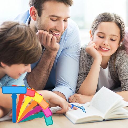 8 قطع من شرائط القراءة الموجهة، أدوات تعقب القراءة الموجهة بالأصابع، أدوات عسر القراءة، أدوات تعقب الأصابع ADHD، أدوات القراءة مع حلقات الأصابع in Kuwait