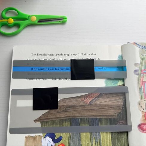 STEPUP Guided Reading Strips with Adjustable Slider - Colored Overlay Highlight Bookmarks for Dyslexia, ADHD & Focus - Essential Reading Assistant for Kids, Students & Teacher Classroom Supplies in Kuwait