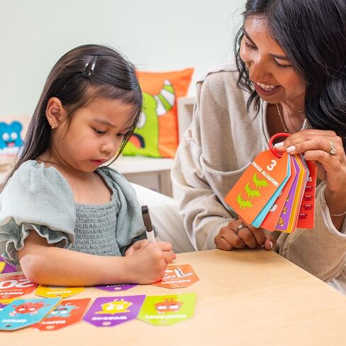 Open The Joy Dry Erase Number & Emotion Flash Cards for Kids – 123 Counting & Feelings Learning Set, Reusable Preschool Math & SEL Toys, Tracing & Writing Practice Ages 3+ in Kuwait
