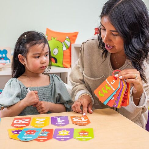 Open The Joy Dry Erase Number & Emotion Flash Cards for Kids – 123 Counting & Feelings Learning Set, Reusable Preschool Math & SEL Toys, Tracing & Writing Practice Ages 3+ in Kuwait