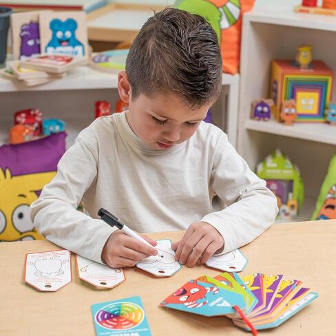 افتح بطاقات فلاش Joy Dry Erase Emotion Flash للأطفال - مجموعة تعلم ABC Feelings، بطاقات SEL القابلة لإعادة الاستخدام، أنشطة الذكاء العاطفي، ألعاب تعليمية لمرحلة ما قبل المدرسة والعلاج للأعمار من 3 سنوات فما فوق. in Kuwait