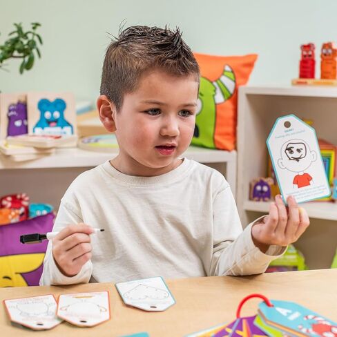 افتح بطاقات فلاش Joy Dry Erase Emotion Flash للأطفال - مجموعة تعلم ABC Feelings، بطاقات SEL القابلة لإعادة الاستخدام، أنشطة الذكاء العاطفي، ألعاب تعليمية لمرحلة ما قبل المدرسة والعلاج للأعمار من 3 سنوات فما فوق. in Kuwait