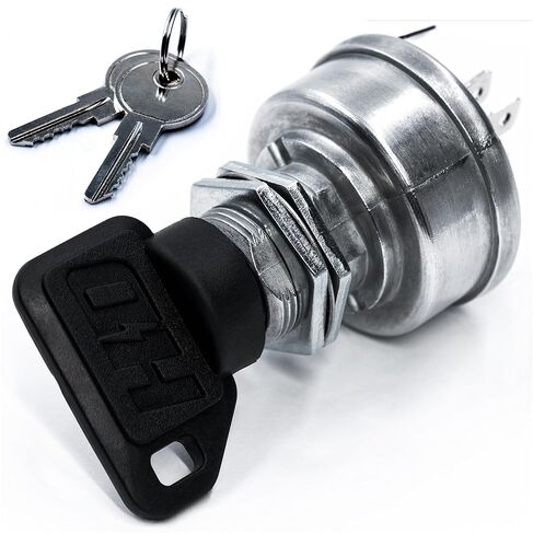 HD Switch Starter Ignition Key Switch fits John Deere 130 160 165 170 175 180 185 240 245 260 265 285 320 500 Garden Tractor Mowers w/Protective Umbrella Key, 3 Keys & Free Carabiner in Kuwait