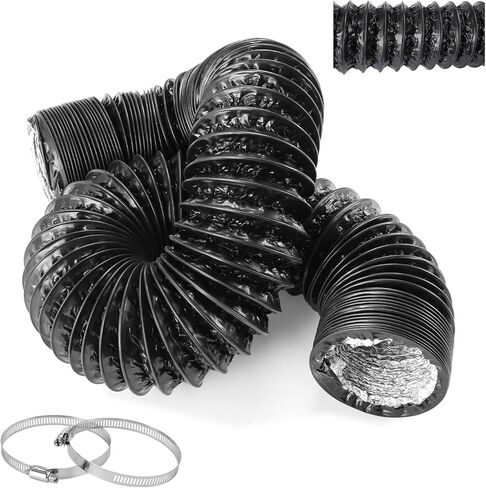 3 Inch Boat Blower Hose - Marine Exhaust Hose Replacement for Boat Venting, Flexible Engine Vent Duct Marine Air Hose for Ventilation System(1 Pack, Black) in Kuwait