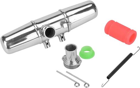 FOSA 18001P أنبوب مشترك عادم مزدوج، أنبوب مشترك عادم من سبائك الألومنيوم لـ HPI Savage 4.6/5.9 1/8 ملحقات جزء نموذج سيارة RC in Saudi Arabia