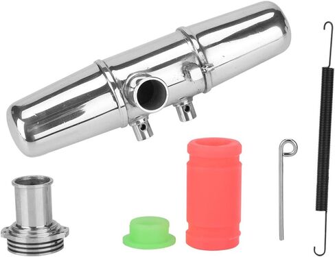 FOSA 18001P أنبوب مشترك عادم مزدوج، أنبوب مشترك عادم من سبائك الألومنيوم لـ HPI Savage 4.6/5.9 1/8 ملحقات جزء نموذج سيارة RC in Saudi Arabia
