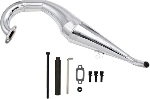 FLMLF Metal Side Exhaust Pipe Kit For 1/5 Hpi ROVAN King Motor Baja 5b SS Rc CAR PARYS in Kuwait