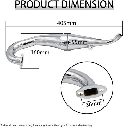 FLMLF Metal Side Exhaust Pipe Kit For 1/5 Hpi ROVAN King Motor Baja 5b SS Rc CAR PARYS in Kuwait