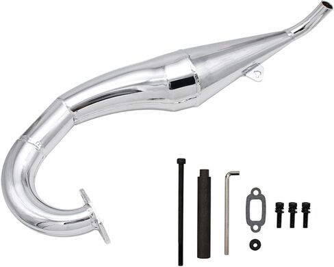 FLMLF Metal Side Exhaust Pipe Kit For 1/5 Hpi ROVAN King Motor Baja 5b SS Rc CAR PARYS in Kuwait
