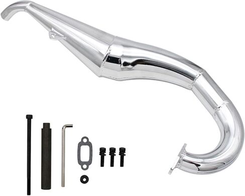 FLMLF Metal Side Exhaust Pipe Kit For 1/5 Hpi ROVAN King Motor Baja 5b SS Rc CAR PARYS in Kuwait
