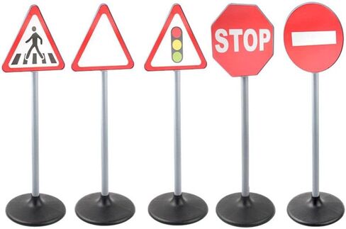 5 Pieces Traffic Light Lamp Model Simulation Traffic Lights Educational Toy Model Suitable for Kids Parties Pretend, Road Signs in Kuwait