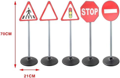 5 Pieces Traffic Light Lamp Model Simulation Traffic Lights Educational Toy Model Suitable for Kids Parties Pretend, Road Signs in Kuwait