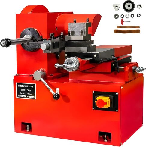 Brake Disc Drum Lathe φ180-350mm Automobile Brake Hub Plate Repair Machine Car Brakes Cutting Lathe Disc/Drum Brake Lathe for Car Brake Drum Brake Disc Repair 110V 1100W in Kuwait