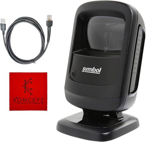 DS9208 Zebra رمز ماسح الباركود الرقمي بدون استخدام اليدين 1D/2D مع كابل USB وقطعة قماش تنظيف من الألياف الدقيقة - مسح ضوئي عالي الأداء، تصميم مضغوط، نطاق قياسي (متجدد) in Kuwait