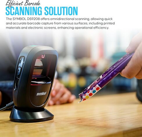 DS9208 Zebra رمز ماسح الباركود الرقمي بدون استخدام اليدين 1D/2D مع كابل USB وقطعة قماش تنظيف من الألياف الدقيقة - مسح ضوئي عالي الأداء، تصميم مضغوط، نطاق قياسي (متجدد) in Kuwait