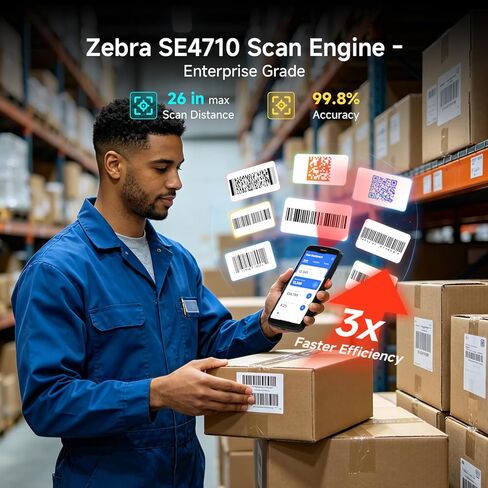 Android 15 Barcode Scanner F2, Handheld PDA w/Zebra SE4710 Scan Engine, 6 Inch Touchscreen Industrial Mobile Computer, IP67 Data Terminal Inventory Scanner for Warehouse Logistics Management in Kuwait