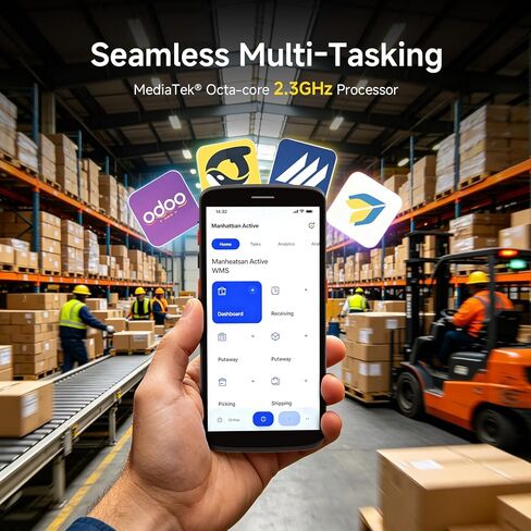 Android 15 Barcode Scanner F2, Handheld PDA w/Zebra SE4710 Scan Engine, 6 Inch Touchscreen Industrial Mobile Computer, IP67 Data Terminal Inventory Scanner for Warehouse Logistics Management in Kuwait