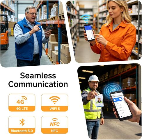 Android 15 Barcode Scanner F2, Handheld PDA w/Zebra SE4710 Scan Engine, 6 Inch Touchscreen Industrial Mobile Computer, IP67 Data Terminal Inventory Scanner for Warehouse Logistics Management in Kuwait