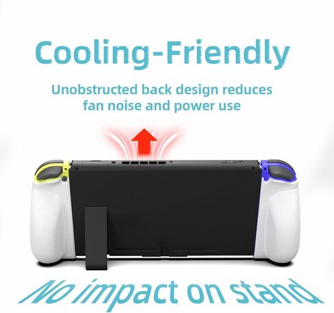 Joycon Grip &Thumb Grip Caps for Nintendo Switch/Swith OLED, Ergonomic Joy-con Grip, Anti-Slip Texture for Firm Hold, Compatible with Wrist Strap in Saudi Arabia