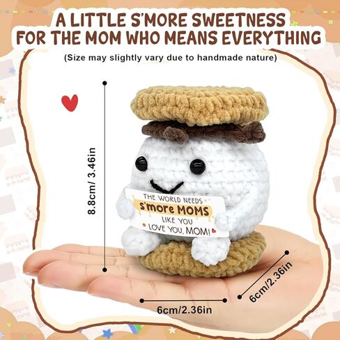 هدايا عيد الأم من الكروشيه Smore للأم - هدايا عيد ميلاد الأم من ابنة ابنتها، المزيد من الكروشيه لزينة عيد الأم، هدية حلوة للجدة الأم في القانون خطوة ماما in Kuwait
