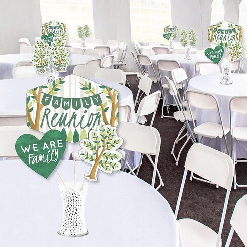 Big Dot of Happiness Family Tree Reunion - Family Gathering Party Centerpiece Sticks - Showstopper Table Toppers - 35 Pieces in Kuwait