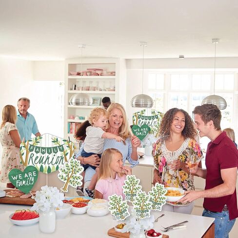 Big Dot of Happiness Family Tree Reunion - Family Gathering Party Centerpiece Sticks - Showstopper Table Toppers - 35 Pieces in Kuwait