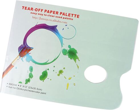 Paper Palette Pad, 30 Sheets A4 Tear Off Paint Mixing Palette Painting Pad for Watercolor Oil Acrylic Gouache Painting Artist Supplies in Kuwait