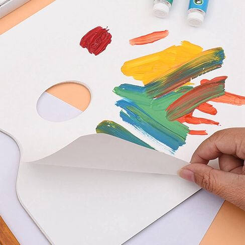 Disposable Tear Off Paper Palette, 30 Sheets Artist Palette with Thumb Hole, for Watercolor Gouache Oil Acrylic Painting in Kuwait
