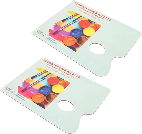 Rengue 2Pack Tear Off Paint Palette Paper, Palettes Double Sided Palette for Acrylic and Oil Painting, Perfect for Students and Artists 2Pack Tear Off Paint Paper, Disposable in Kuwait