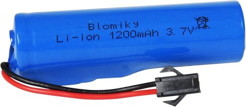 Blomiky 3.7V 1200mAh 2 Pack بطارية ليثيوم أيون قابلة للشحن مع قابس SM2P وكابل USB لشاحنات سيارات التحكم عن بعد 3.7V 1200mAh 2 in Kuwait