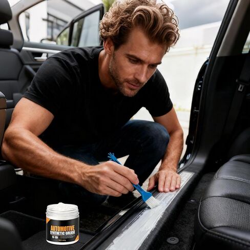 Car Grease - 100g Vehicle Care Lubricant, High-Performance Door Hinge Paste with Heat Resistance, Brake Wheel Maintenance Cream, Sunroof Track Oil, Trailer Truck RV Sealant for Workshop Garage in Kuwait