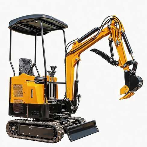 MS06 حفار صغير 0.6 طن، محرك غاز 9.3 حصان مع ذراع تأرجح جانبي، مشبك إبهام، مشط، ممزق، دلو ضيق، آلة حفار للمناظر الطبيعية في الفناء الخلفي والحديقة والمساحات الضيقة in Kuwait