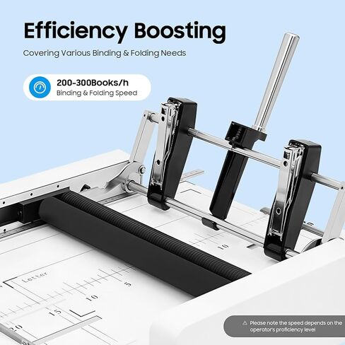 A3 Booklet Maker and Paper Folding Machine, 2-in-1 Binding and Folding, Steel, 19.69x12.8 in, 200-300 Books/hr, Corded Electric in Kuwait